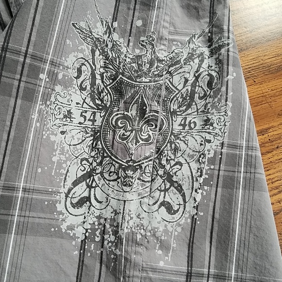 XG Graphic Plaid Button Down Casual Shirt - Picture 3 of 7